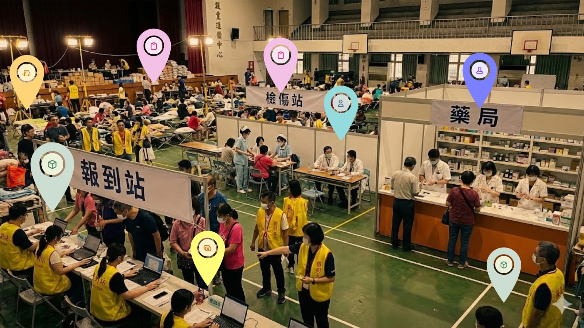 CIRS Shelter Exercise - Check-in, Triage, Pharmacy stations